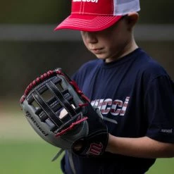 Marucci Caddo S Type 12" Baseball Glove: MFGCADD1200-GY/R 12 Marucci Caddo S Type 12" Baseball Glove: MFGCADD1200-GY/R -Mitts Store MFGCADD1200 1 52920.1623086661