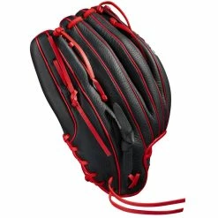Wilson A700 12" Baseball Glove: WBW10012712 10 Wilson A700 12" Baseball Glove: WBW10012712 -Mitts Store WBW100128 3 A700 12 Black Red.png.cq5dam.web .1200.1200