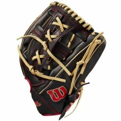 Wilson A1000 1912 12" Baseball Glove: WBW10013612 -Mitts Store WBW100136 2 A1000 1912 IF 12 Red Black Blonde.png.cq5dam.web .1200.1200