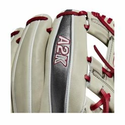 Wilson A2K 1787 11.75" Baseball Glove - GOTM June 2022: WBW1008841175 -Mitts Store WBW100884 5 2022 JUNE GOTM A2K 1787 1175 Silver Gunmetal BrickRed.png.cq5dam.web .1200.1200
