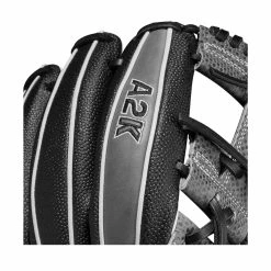Wilson A2K SC1787SS 11.75" SuperSkin Baseball Glove: WBW1008921175 -Mitts Store WBW100892 5 A2K IF 1787SC 1175 BlackSS GreyDimple Grey.png.cq5dam.web .1200.1200