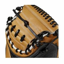 Wilson A2K M1DSS 33.5" SuperSnakeSkin Baseball Catcher's Mitt: WBW100897335 -Mitts Store WBW100897 4 A2K C M1DSC 335 VintageTan BlackSnakeSS.png.cq5dam.web .1200.1200