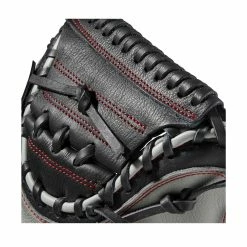 Wilson A500 32" Baseball Catcher's Mitt: WBW10090732 -Mitts Store WBW100907 4 A500 BB 32 Boys Black Grey Red.png.cq5dam.web .1200.1200