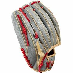 Wilson A2000 1785SS 11.75" SuperSkin Baseball Glove: WBW1009711175 -Mitts Store WBW100971 3 2023 A2000 IF 1785SS 1175 GreySS Blonde Red.png.cq5dam.web .1200.1200