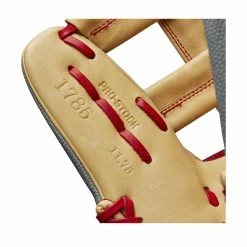Wilson A2000 1785SS 11.75" SuperSkin Baseball Glove: WBW1009711175 -Mitts Store WBW100971 6 2023 A2000 IF 1785SS 1175 GreySS Blonde Red.png.cq5dam.web .1200.1200