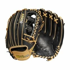 Wilson A2000 1810SS 12.75" SuperSkin Baseball Glove: WBW1009731275 -Mitts Store WBW100973 8 A2000 OF 1810SS 1275 Black BlackSS Blonde.png.cq5dam.web .1200.1200