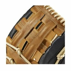 Wilson A2000 1799SS 12.75" SuperSkin Baseball Glove: WBW1009751275 -Mitts Store WBW100975 4 A2000 OF 1799SS 1275 BlackSS SaddleTan Yellow.png.cq5dam.web .1200.1200