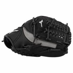 Mizuno Prospect Series PowerClose 11" Youth Baseball Glove - Black/Smoke - 2019 Model -Mitts Store mizuno baseball glove prospect select series powerclose youth 11 blk smk 2019 inset3