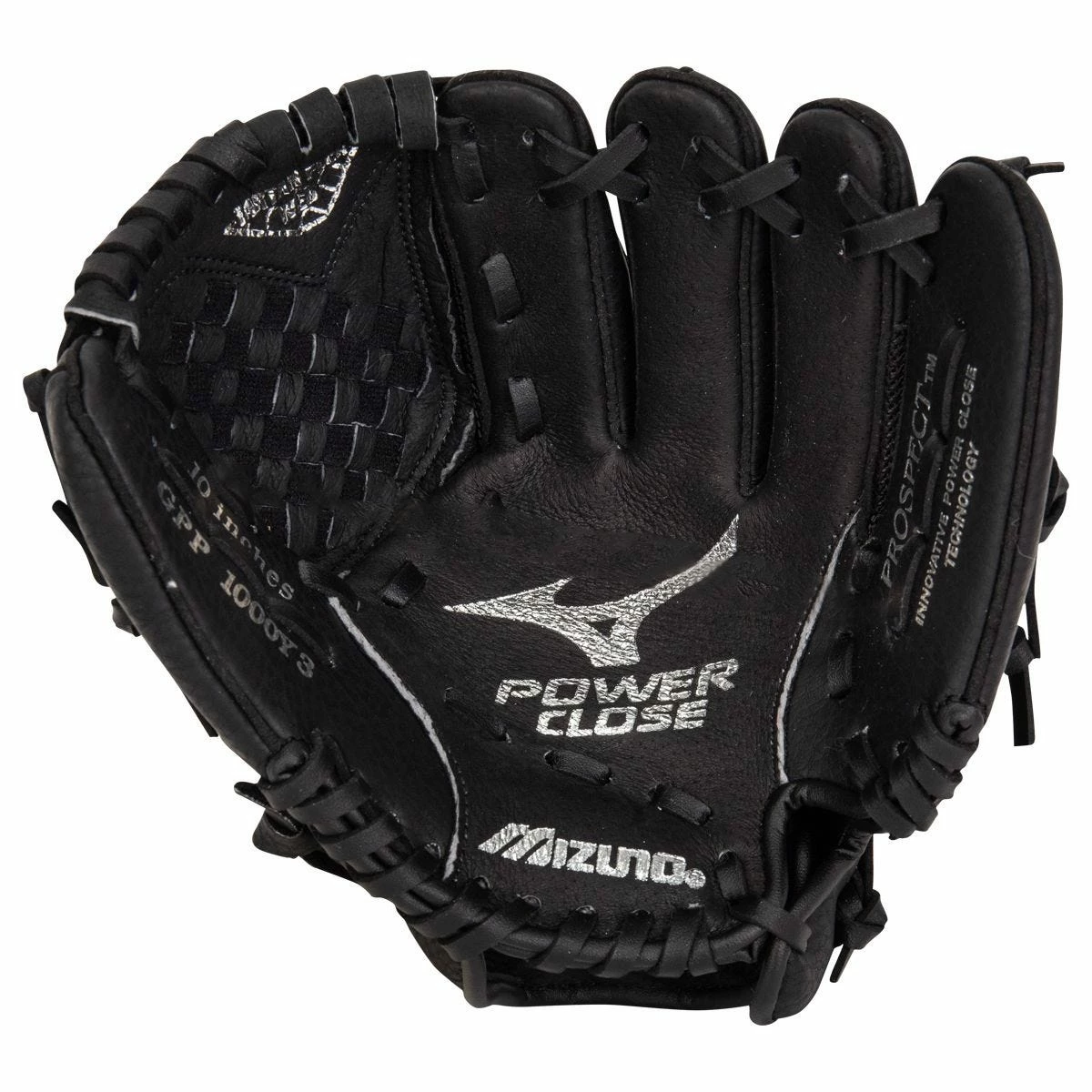 Mizuno Prospect Series PowerClose 10" Youth Baseball Glove - Black - 2019 Model 4 Mizuno Prospect Series PowerClose 10" Youth Baseball Glove - Black - 2019 Model - Image 2