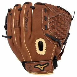 Mizuno Prospect Series PowerClose 11" Youth Baseball Glove - Chestnut Brown - 2019 Model -Mitts Store mizuno baseball glove prospect series powerclose 11 2019