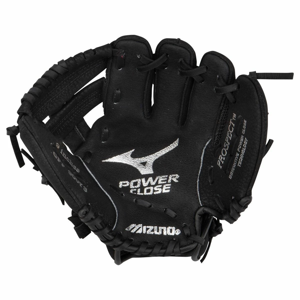 Mizuno Prospect Series PowerClose 9" Youth Baseball Glove - Black - 2019 Model 4 Mizuno Prospect Series PowerClose 9" Youth Baseball Glove - Black - 2019 Model - Image 2