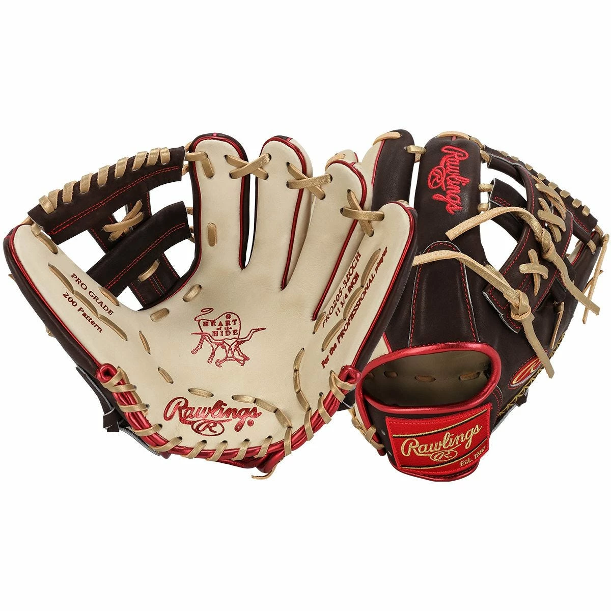 Rawlings Heart Of The Hide ColorSync 7.0 RPRO205-32CCH 11.75" Baseball Glove 3 Rawlings Heart Of The Hide ColorSync 7.0 RPRO205-32CCH 11.75" Baseball Glove