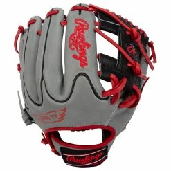 Rawlings Heart Of The Hide PRO204W 11.5" Baseball Glove- Gray/Black - 2021 Model -Mitts Store rawlings baseball glove hoh pro204w 115 gry blk inset1