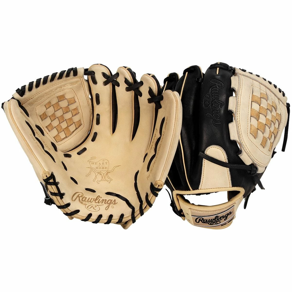 Rawlings Heart Of The Hide PRO206 12" Baseball Glove - Black/Brown - 2022 Model 3 Rawlings Heart Of The Hide PRO206 12" Baseball Glove - Black/Brown - 2022 Model