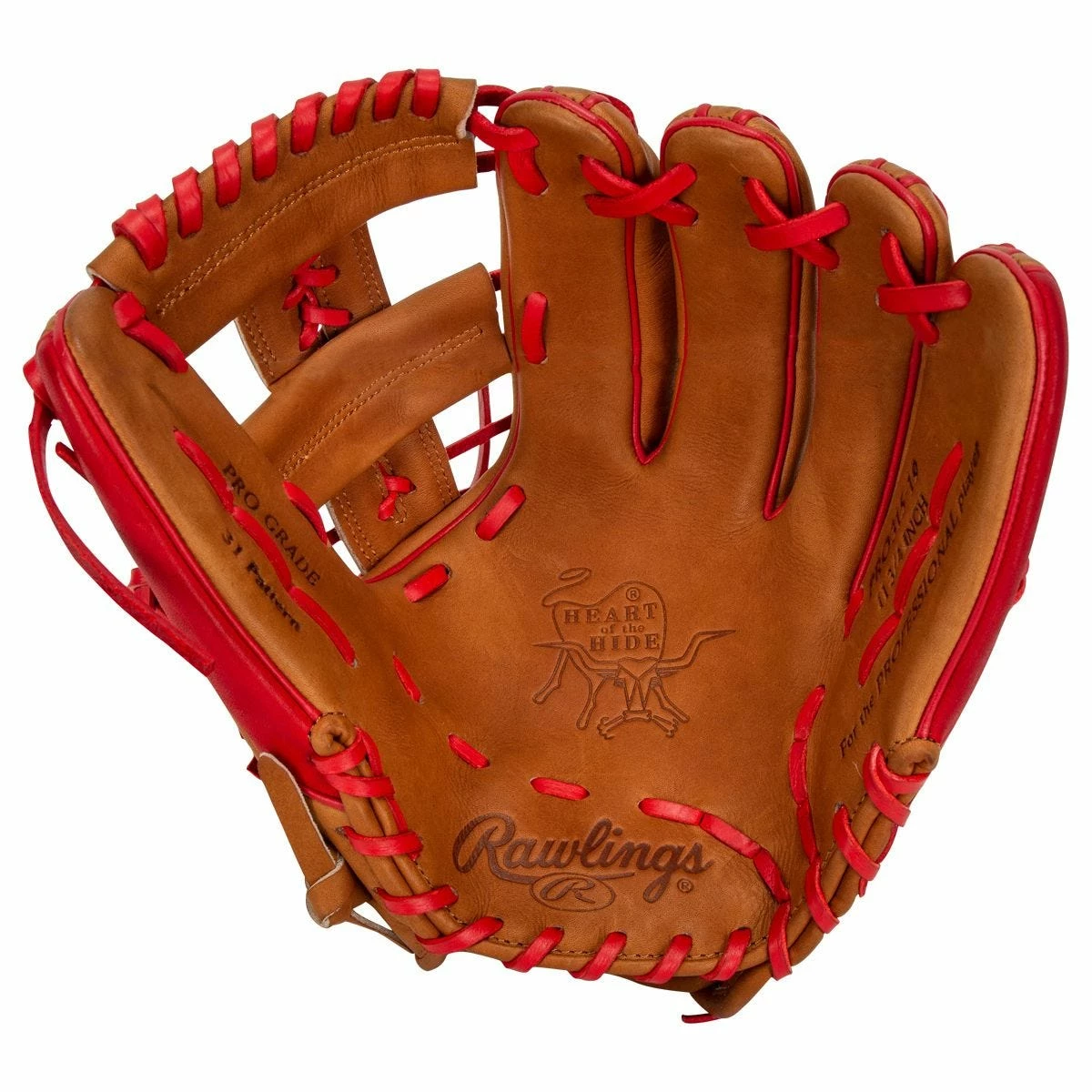 Rawlings Heart Of The Hide PRO315 11.75" Baseball Glove - Brown/Red - 2022 Model 4 Rawlings Heart Of The Hide PRO315 11.75" Baseball Glove - Brown/Red - 2022 Model - Image 2