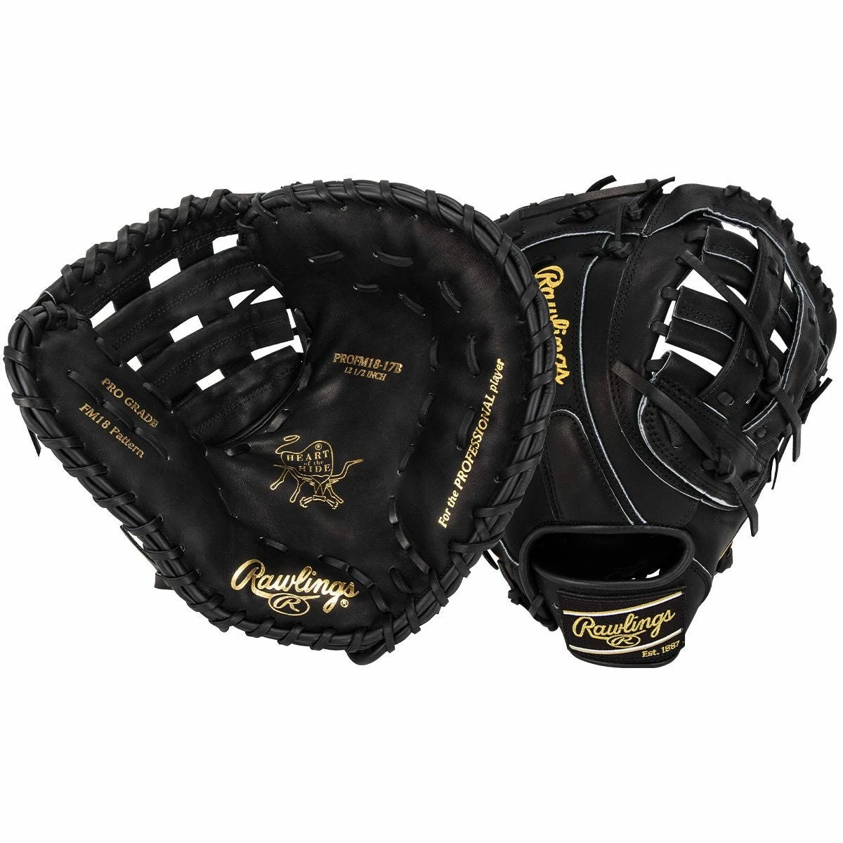 Rawlings Heart Of The Hide PROFM18-17B 12.5" Baseball First Base Mitt - 2023 Model 3 Rawlings Heart Of The Hide PROFM18-17B 12.5" Baseball First Base Mitt - 2023 Model
