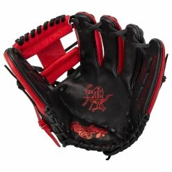 Rawlings Heart Of The Hide PRONP4 11.5" Baseball Glove - 2021 Model -Mitts Store rawlings baseball glove hoh pronp4 115 red blk inset1 1