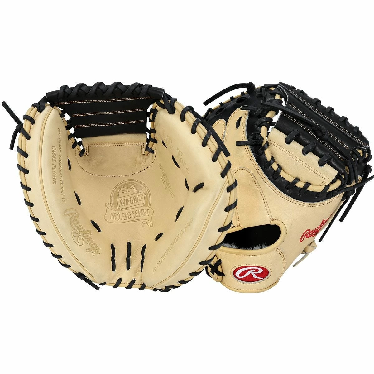 Rawlings Pro Preferred PROSCM43CBS 34" Baseball Catcher's Mitt - 2023 Model 3 Rawlings Pro Preferred PROSCM43CBS 34" Baseball Catcher's Mitt - 2023 Model