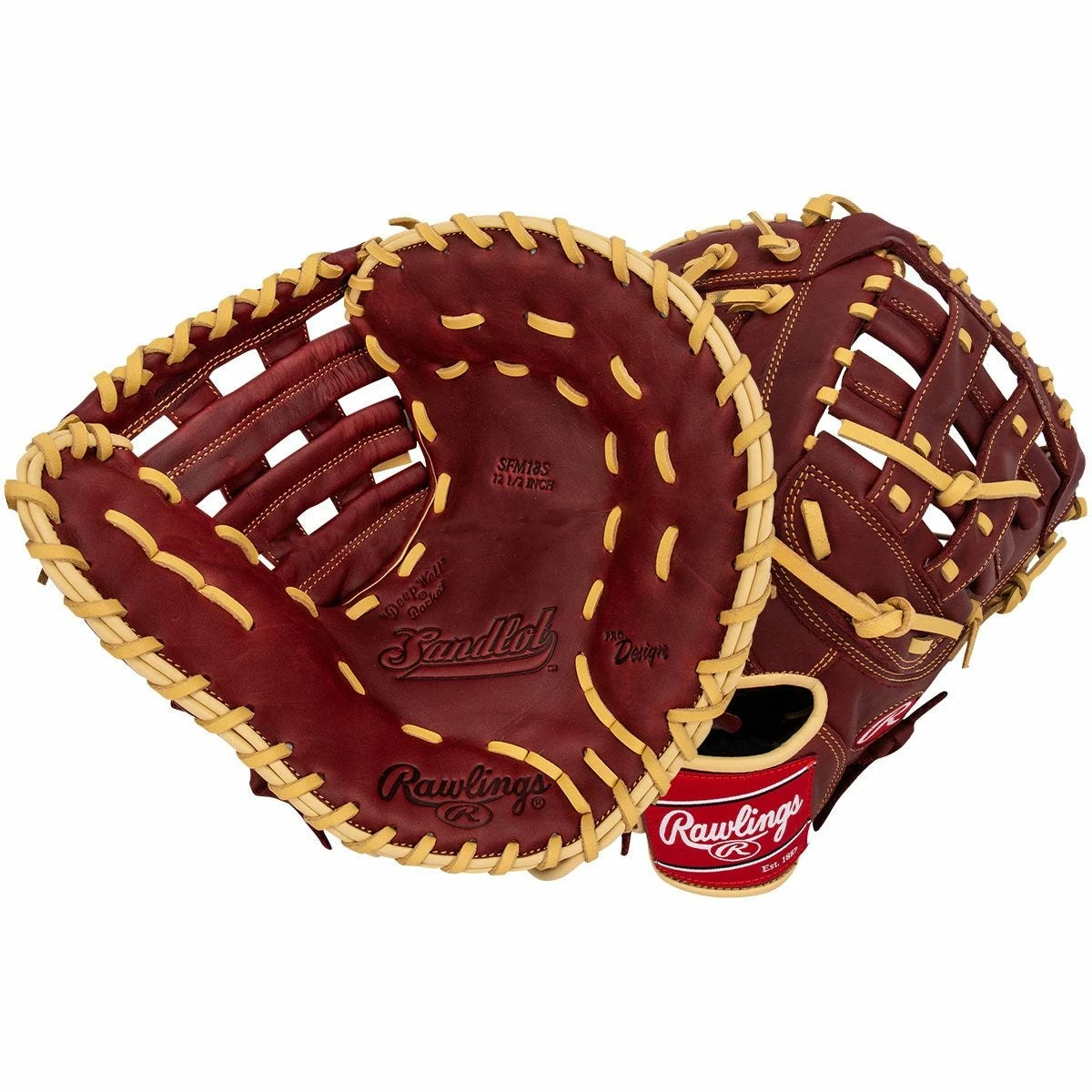 Rawlings Sandlot 12.5" First Base Mitt - 2022 Model 3 Rawlings Sandlot 12.5" First Base Mitt - 2022 Model