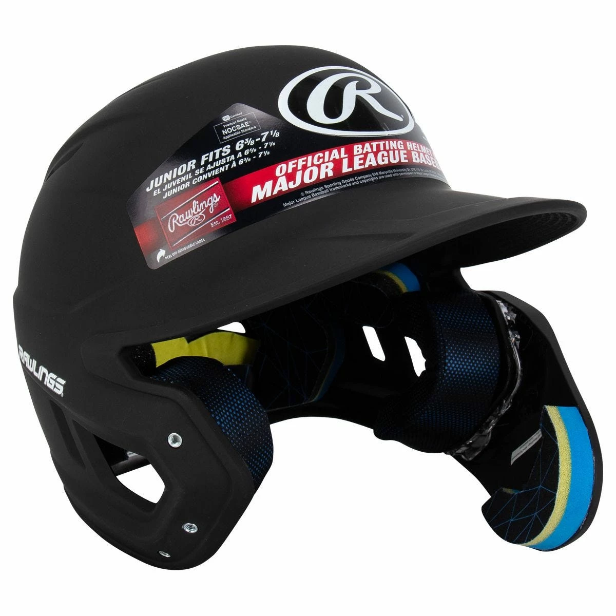 Rawlings Mach Adjust Matte Junior Batting Helmet W/ EXT Flap 3 Rawlings Mach Adjust Matte Junior Batting Helmet W/ EXT Flap