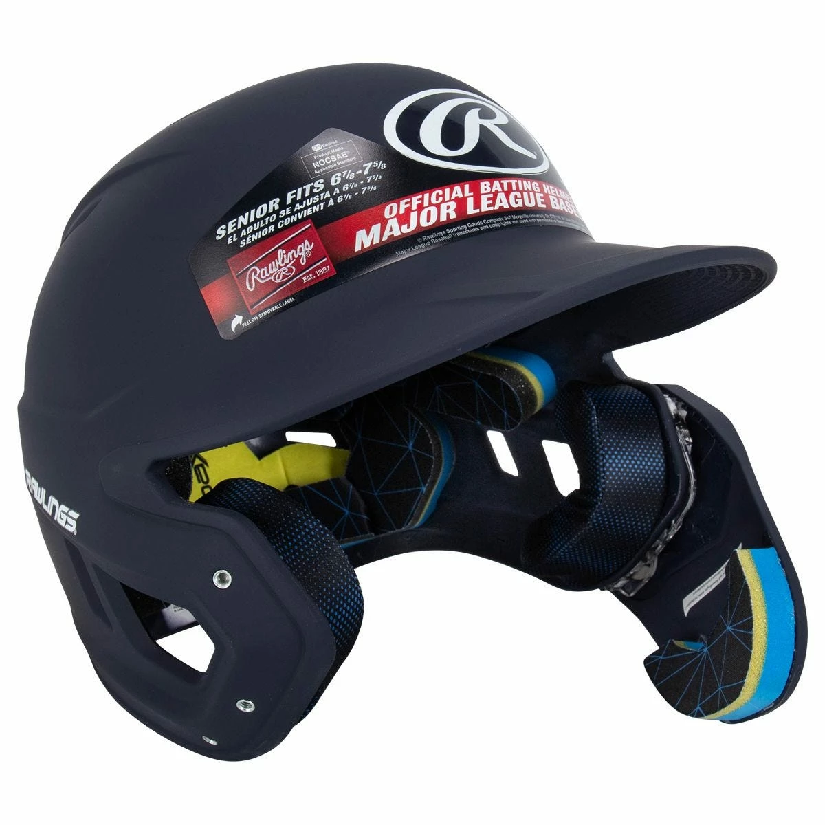 Rawlings Mach Adjust Matte Senior Batting Helmet W/ EXT Flap 3 Rawlings Mach Adjust Matte Senior Batting Helmet W/ EXT Flap