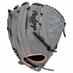 Rawlings Liberty Advanced RLA120-3GRG 12" Fastpitch Softball Glove- Gray/Rose - 2022 Model -Mitts Store rawlings fastpitch softball glove liberty adv rla120 3grg 12 inset1